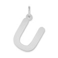 thumbnail image 1 of Diamond2Deal 14K Pendentif Initial Lettre U en Or Blanc pour Femmes, 1 of 3
