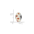 thumbnail image 3 of Sterling Silver Cream w/Red Dots Italian Murano Charm Bead Women Jewelry Fits European Bracelet, 3 of 5