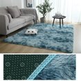 thumbnail image 2 of Shaggy Fluffy Rugs Color Gradient Anti Skid Area Rug Dining Room Carpet Bedroom Floor Mat, 2 of 2