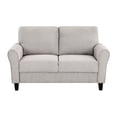 thumbnail image 2 of Single - Piece Loveseat | In Main Living Space, Farmhouse Vibe | Solid Wood & Plywood, Textured Fabric | Comfortable Seat with Right Dimensions, 2 of 5