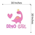 thumbnail image 4 of Pink Heart Doodle Cartoon Dinosaur Wall ArtWall Decal Decoration Dino Girl Joyful Cartoon Cartoon Animals Decorating Ideas for Girl's Bedroom Size: 30 In(W) x 30 In(H), 4 of 5