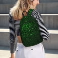 thumbnail image 5 of Disketp Green Sparkling Mochila de Lona Estampada, Mochila Escolar de Viaje Ligera para Estudiantes y Portátil-Medium, 5 of 5