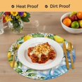 thumbnail image 4 of Summer Lemon Round 13 Inch Placemats Set of 4, Coastal Starfish Shells Pastoral Floral Blue Plaid HeatResistant Non Slip Place Mats for Dining Table, Wipeable Kitchen Table Mats for Housewarming, 4 of 9