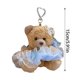 thumbnail image 3 of Cartoon Plush Lace Dress Bear Pendant Comfortable Keychain Cartoon Keyring Versatile Accessory for Bags and Backpack Milk tea color, 3 of 4