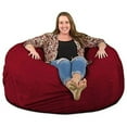 thumbnail image 1 of Ultimate Sack 5 Foot Foam Filled Washable Suede Bean Bag Chair, Burgundy, 1 of 8