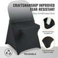 thumbnail image 5 of SHENGJINSH 50Pcs Black Folding Spandex Stretch Chair Covers for Dining Banquet, 5 of 8