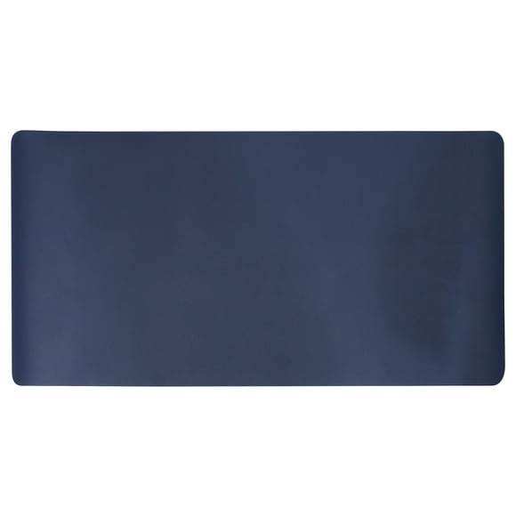 Alfombrilla de ratón de doble cara de cuero de PU Alfombrilla de ratón creativa Alfombrilla de ratón para juegos grandes Alfombrilla de ratón portátil para oficina en casa (amarillo, azul oscuro)