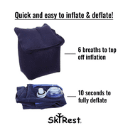 SkyRest® Inflatable Head Neck Rest Travel Pillow- Portable Made of PVC Material