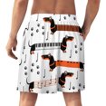 thumbnail image 2 of NICKSUN Shorts de Pyjama Amusants pour Hommes, Bas de Pyjama Doux avec Poches, Teckel Chiens et Notes, m, 2 of 5