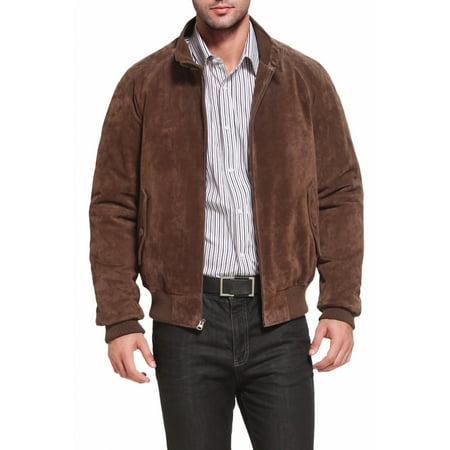 Landing Leathers Men's WWII Suede Leather Bomber Jacket (Regular & Tall sizes)