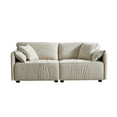 thumbnail image 6 of Sofa Couch Loveseat,75.6" Mid Century Modern Couch,Deep Seat Sofa Tufted Upholstered,Couches Furniture for Living Room/Bedroom/Apartment Office,White, 6 of 7