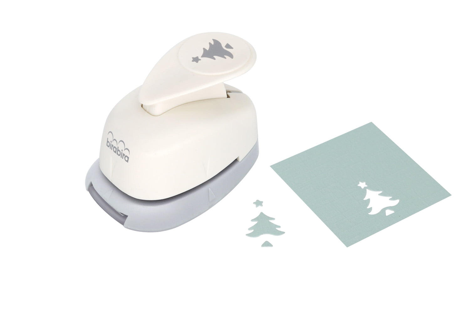 Bira Craft 5/8 inch Christmas Tree 6 Shape Lever Action Craft Punch, Christmas Punch for Paper Crafting Scrapbooking
