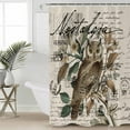 thumbnail image 2 of Small Stall Shower Curtain 48x72 Inch Narrow Half Size Farmhouse Owl Bath Curtains Bathroom Decor Country Envelope Postmark Rustic Botancial Waterproof Fabric Shower Curtain Set with Hooks 48 Inch, 2 of 6