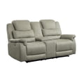 thumbnail image 4 of Lexicon Shola Microfiber 2-Piece Upholstered Power Reclining Sofa Set in Gray, 4 of 14