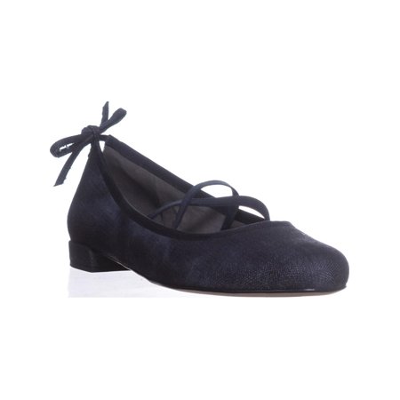 - Womens Stuart Weitzman Bolshoi Ballet Flats, Navy Antique Denim