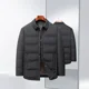 thumbnail image 3 of Chaquetas acolchadas ligeras de diseñador, chaqueta de plumón con cuello camisero para hombre, abrigos cálidos de negocios con solapa de invierno 2024 para hombre, 3 of 5