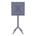 thumbnail image 4 of Luxury Commercial Living 42.5" Gray Folding Square Outdoor Patio Bar Table, 4 of 8