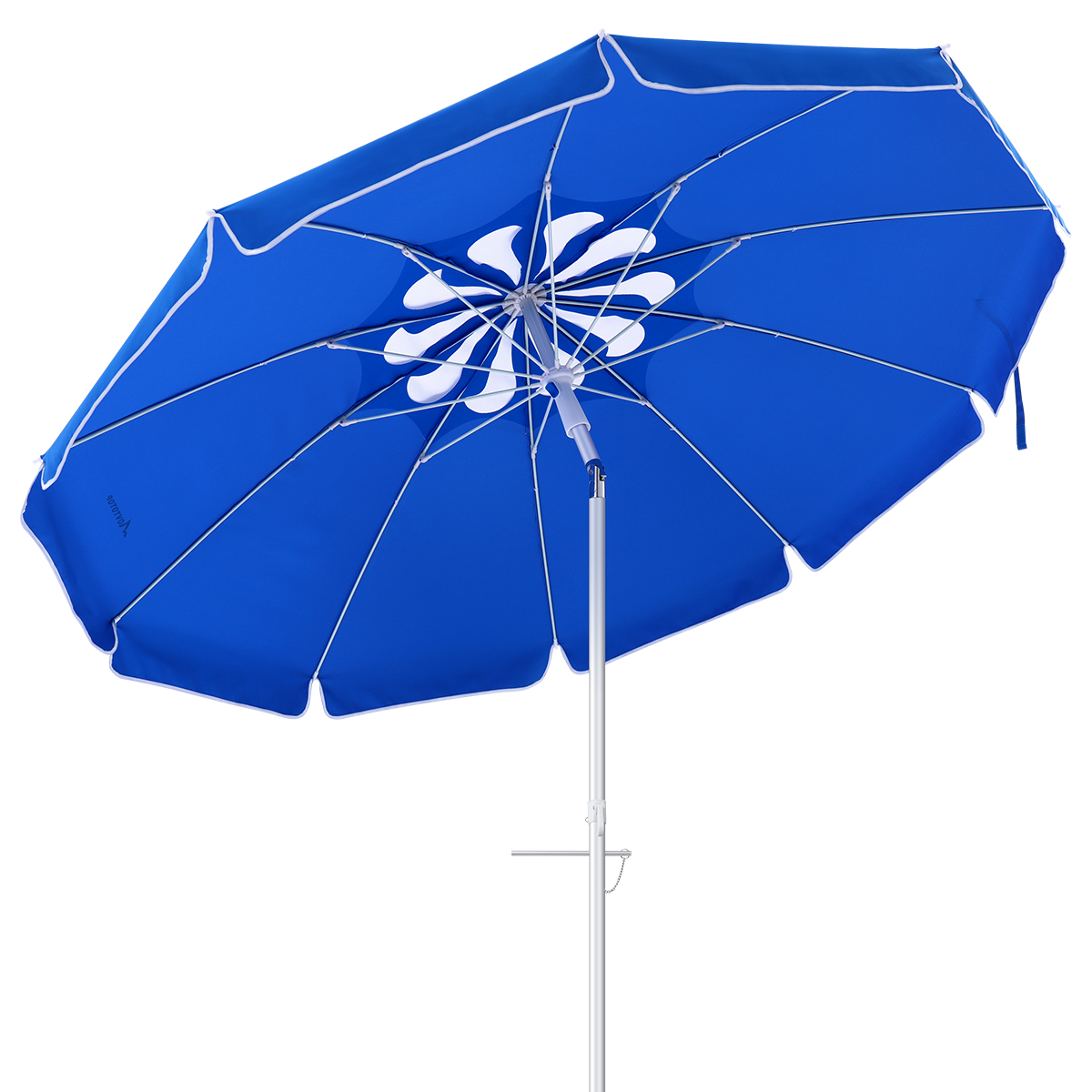 Petal Beach Umbrella 6.5ft Sun Shelter Ventilation UV Protection Seaside Umbrella for Outdoor Travel (Dark Blue Petal) - image 1 of 8