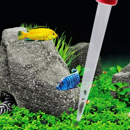 HOOWIFFY Red Manual Fish Tank Pipette High Transparency for Complete Aquarium Maintenance