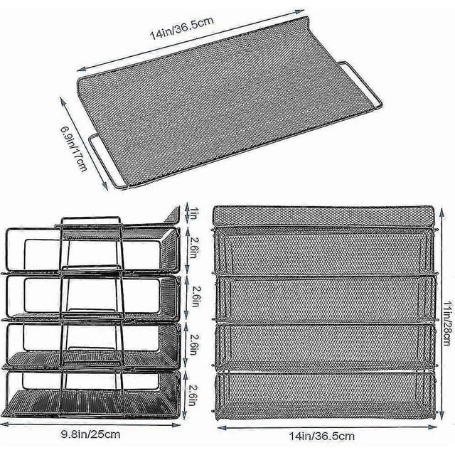 Stackabtter Tray, 4 Tier Stackable Izer Tray, With Desktop D, Izer Files, Fs, Letters