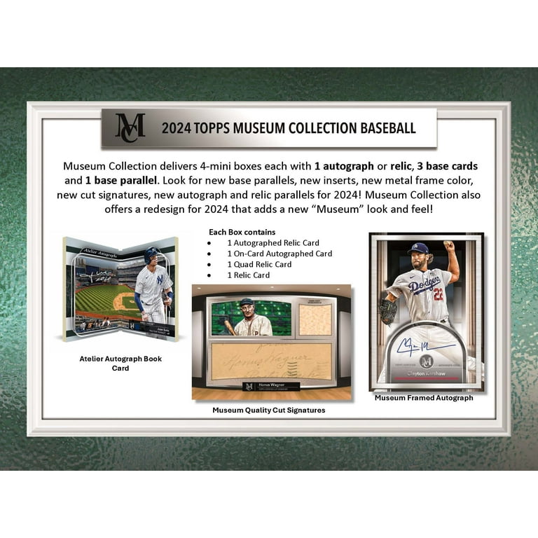 2024 Topps Museum Collection Baseball Hobby Box - MLB 4 Autographs
