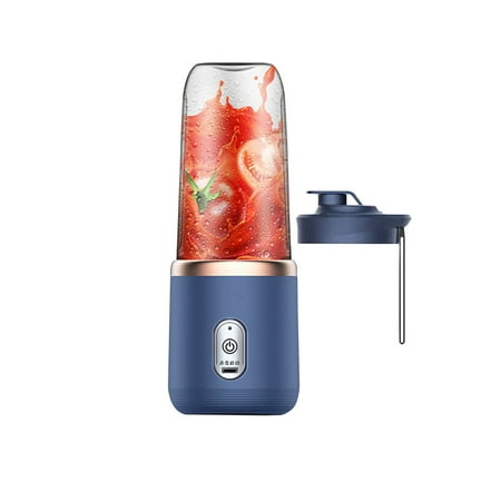 

Pompotops 7.87 Inches Portable Blenders Personal Blend-er For Shakes And Smoothies Fruit Juicer USB Rechargeable With 6 Blades Handheld Blenders For Sports Travel And Outdoors (Dark Blue)