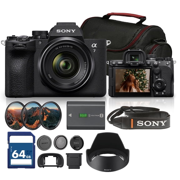 Sony a7 V Full-Frame Mirrorless Camera with 28-70mm Lens, 4K Video, 64GB Card and Camera Bag