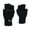 Black, variant on Xijirk Convertible Flip Top Knit Gloves 2 In 1 Fingerless Thermal Winter Gloves Black,One Size