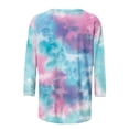 thumbnail image 4 of Fesfesfes Womens Tops Womens Fashion Printed T-shirt Mid-length 3/4 Sleeves Blouse Round Neck Casual Tops Womens Fashion XL(US:10), 4 of 4
