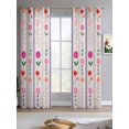 thumbnail image 2 of Purple Pink Spring Floral Sheer Curtains 84 Inch Length 2 Panels Set for Living Room/Bedroom, Colorful Summer Flowers Botanical Kitchen Curtains Grommet Curtains Window Treatments 42"x84"x2, 2 of 7