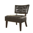 thumbnail image 6 of Blended Leather Tufted Accent Chair with Oversized Seating, Offering Modern Style and Comfortable Comfort, Brown, 6 of 9