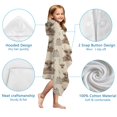 thumbnail image 7 of Beige Highland Cow Fence Pattern Hooded Bath Towel，50"x30" for Ages 3 To 12 Kids, Quick Dry Lightweight Soft Microfiber Hood Beach Towel Cover Up for Kids, 7 of 7