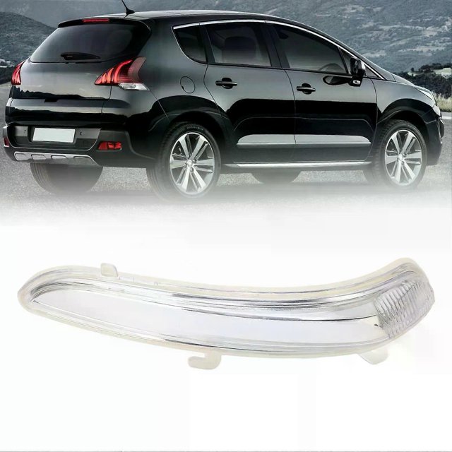 ZK20 Mirror Turn Signal Light Housing 1607512680 Right Side Waterproof Indicator Lamp Shell Replacement for Peugeot 208 2008