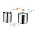 thumbnail image 4 of Deep Frying Pot with Lids with Basket Japanese Tempura Frying Pot Kitchen Frying with pot rack, 4 of 9