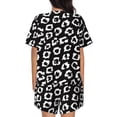 thumbnail image 6 of Sigee Black Leopard for Sleepwear Casual Pjs with Pockets Women's Pajamas Sets Shorts 2 Piece Short Sleeve Lounge Sets Small, 6 of 9