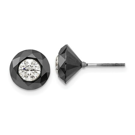 White Night 6.50ct. Black & White AA Diamond Stud Earrings