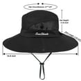 thumbnail image 2 of Women's Outdoor UV-Protection-Foldable Sun-Hats Mesh Wide-Brim Beach Fishing Hat with Ponytail-Hole, 2 of 7