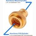 thumbnail image 2 of LCXmlly Soda Water Adapter Quick CO2 Adapter with Sealing Ring Sturdy Thread Head Soda Water Maker Connecting1698, 2 of 6