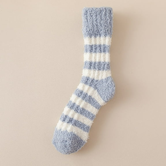 Tittly Socks for Women Slouch Socks Warm Soft Winter Comfort Thickened Warm Sleeping Socks For Women Cotton Socks Cute Socks Blue One Size