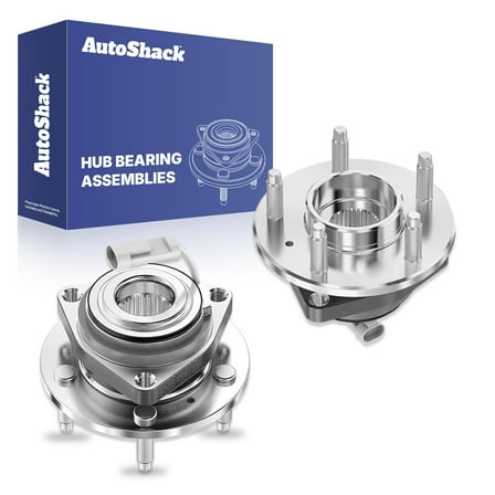 AutoShack Front Wheel Hub Bearing Assemblies with ABS Replacement for 2005 Buick Terraza 2000-2013 Chevrolet Impala 2014-2016 Chevrolet Impala Limited 2-PC