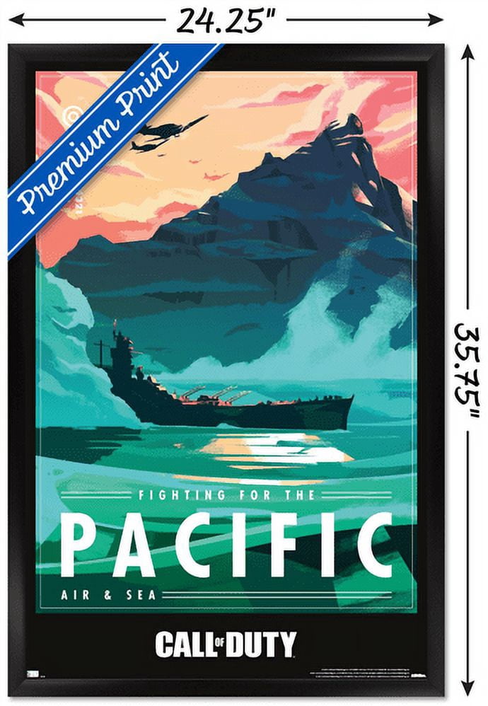 Call of Duty: Vanguard - Pacific Wall Poster, 22.375" x 34", Framed
