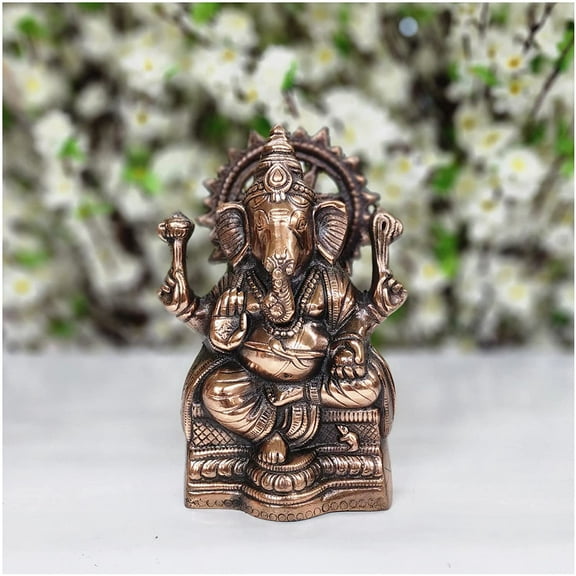 Lord Ganesha Statue in Bronze Ganpati Statue Hindu God Statue Ganesha Idol Good Luck God Ganesha Sculpture Ganesh Figurine Hindu God Statue Diwali Pooja Statue Indian Idol Ganesh - AtoZ India Cart