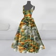 thumbnail image 2 of Halloween pour Femmes Robe Évasée Imprimée Sans Manches Tunique Invité de Mariage Robe de Soirée Formelle Tenue Élégante, 2 of 3