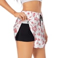 thumbnail image 3 of Lsque Hearts Printed Women's Running Shorts with Liner Pockets,Elastic Quick Dry Workout Athletic Gym Yoga Shorts,Womens High Waist Shorts-, 3 of 9