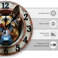 thumbnail image 3 of German Shepherd Dog Wall Clock 10 Inch Silent Non Ticking Round Wooden Clock Decoration for Living Room Kitchen Bedroom Bathroom Office Classroom, 3 of 8