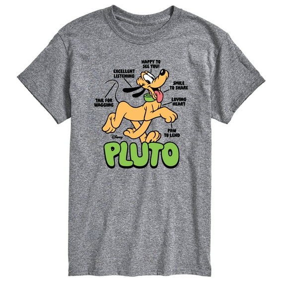 Disney - Pluto Diagram - Men's Short Sleeve Graphic T-Shirt