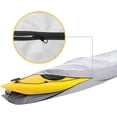thumbnail image 2 of i COVER 10ft Kayak Cover- Water Proof 600D Heavy Duty Kayak/Canoe Cover Fits Kayak or Canoe up to 10ft Long and Beam Width up to 27in, Grey, 2 of 12