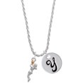 thumbnail image 1 of Delight Jewelry Silvertone Basketball Player Girl Silvertone Script Initial Disc - Y - Charm Necklace, 20"+3", 1 of 4