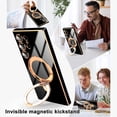 thumbnail image 3 of Dteck for Samsung Galaxy S24 Ultra Case with Magnetic Ring Stand, Compatible with MagSafe, Full Camera Lens Protection, Luxury Plating Slim Cover Samsung S24 Ultra Phone Cases for Women Men,Black, 3 of 5