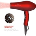 thumbnail image 2 of 1875W Professional Ionic Hair Dryer, Salon Lightweight Blow Dryer, 2 Speed and 3 Heat Settings, Powerful Ceramic Fast Dryer with Diffuser, Concentrator and Comb (Red), 2 of 5